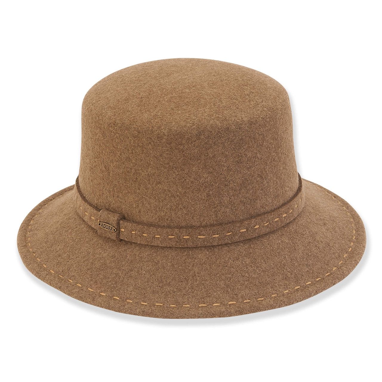 AD1273 Wool Felt Bucket, Colour: B Tan