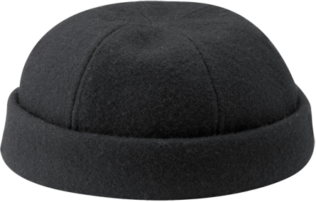 Wool Docker "Thug" Cap, Colour: Black, Size: Large