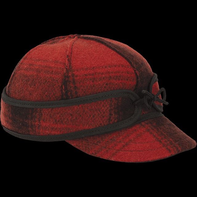 The Lil' Kromer Kids Cap, Colour: Red/Black Plaid, Size: Small Newborn