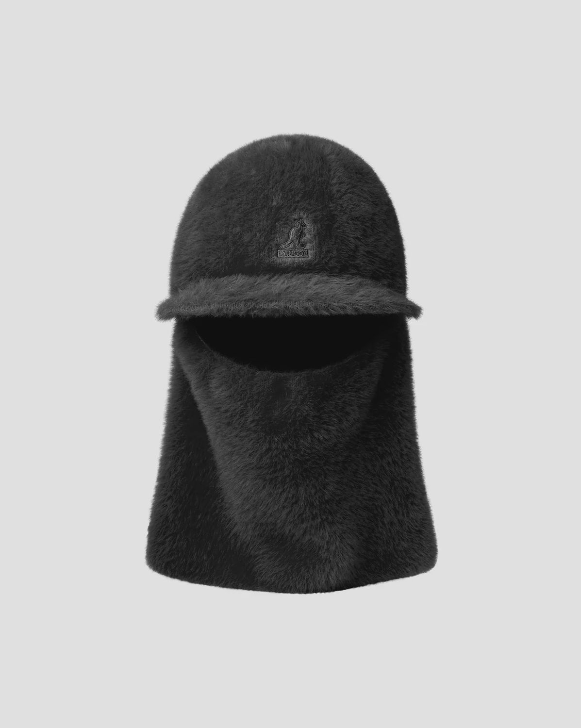 Faux Fur Balaclava, Colour: Black, Size: 1SFM