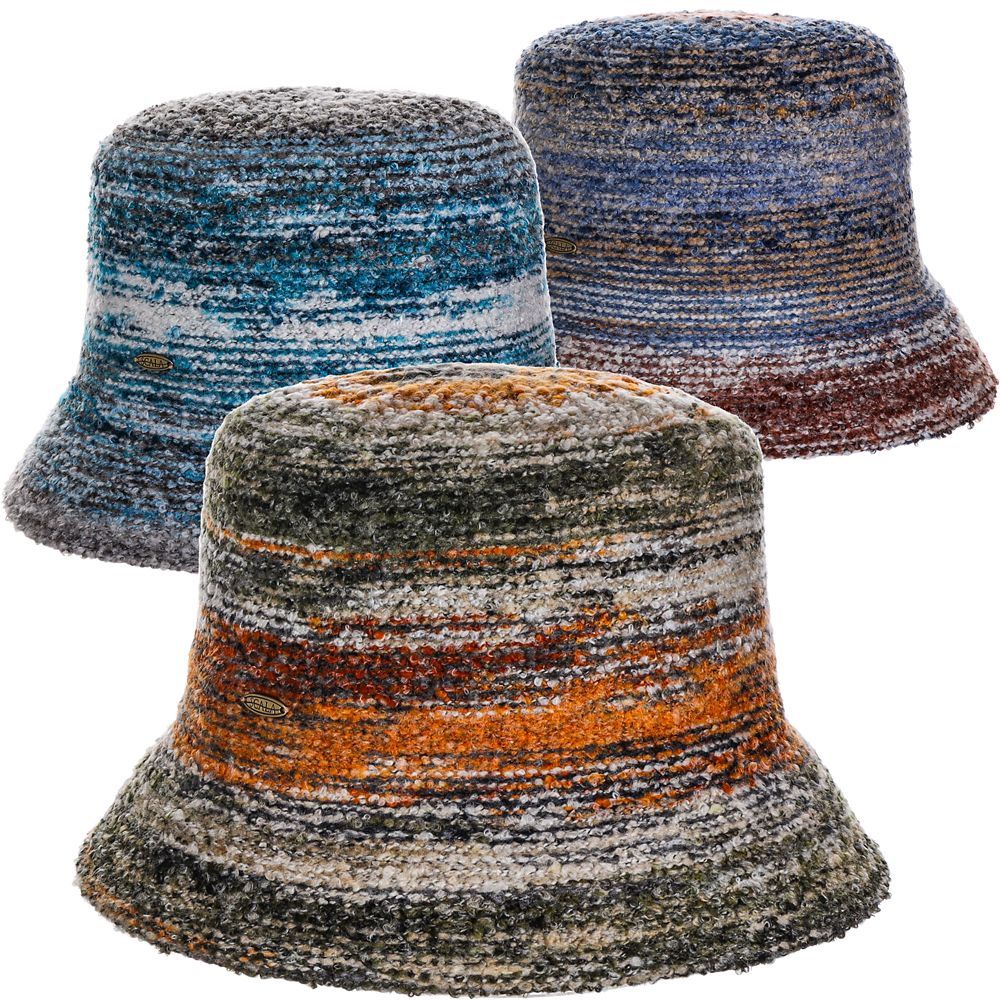 Buckley Knit Wool Blend Bucket, Colour: Denim, Size: O/S