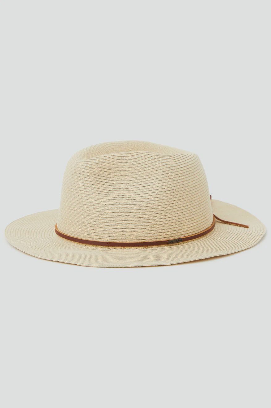 Wesley Straw Packable Fedora, Colour: Tan, Size: XS