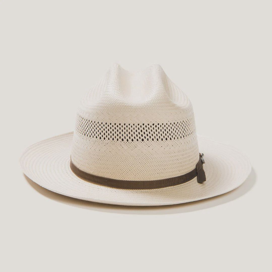 Open Road Vent T1 Straw Cowboy Hat, Colour: Toasted, Size: 7