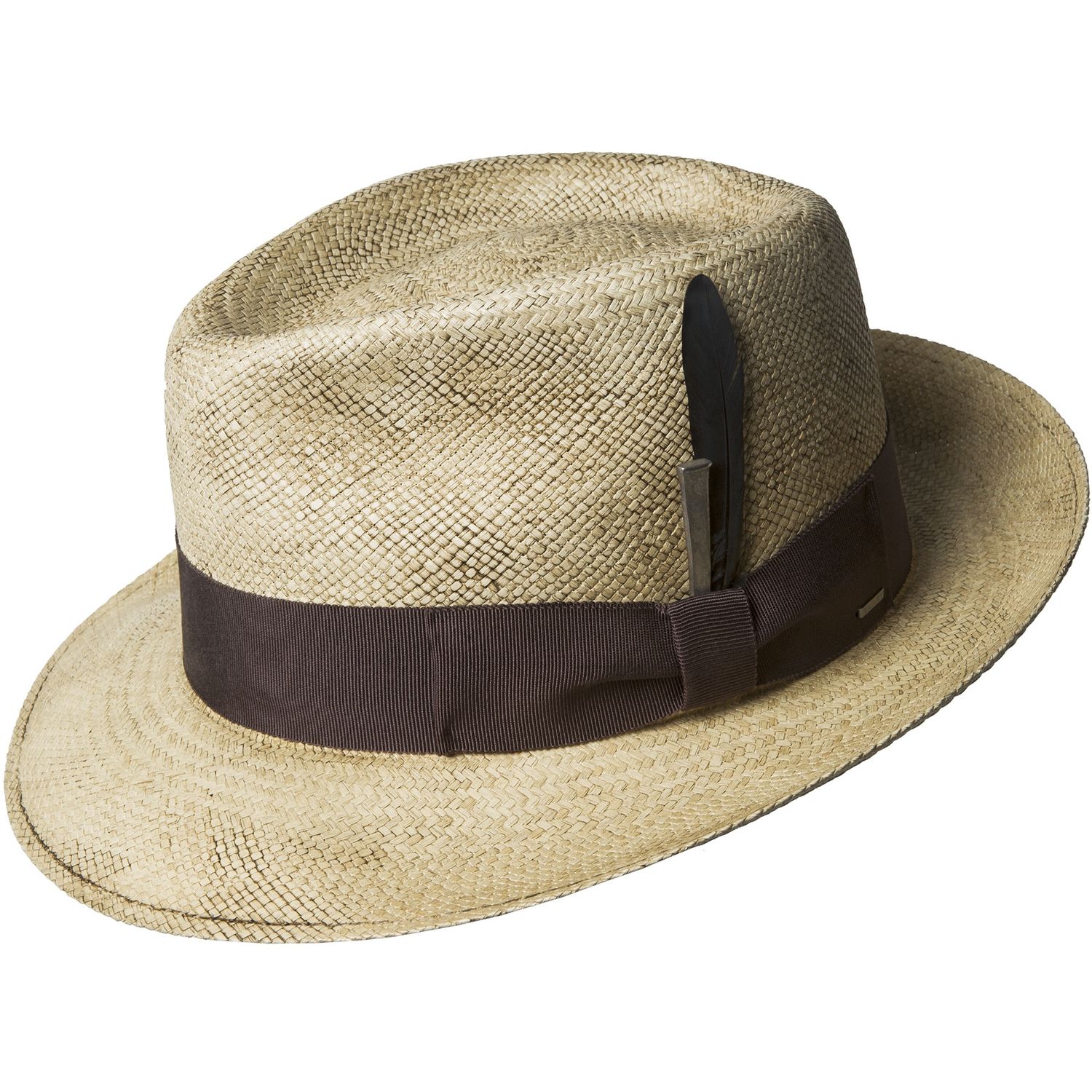 Tessier Genuine Handwoven Panama Hat, Colour: Antiqued Natural, Size: Small