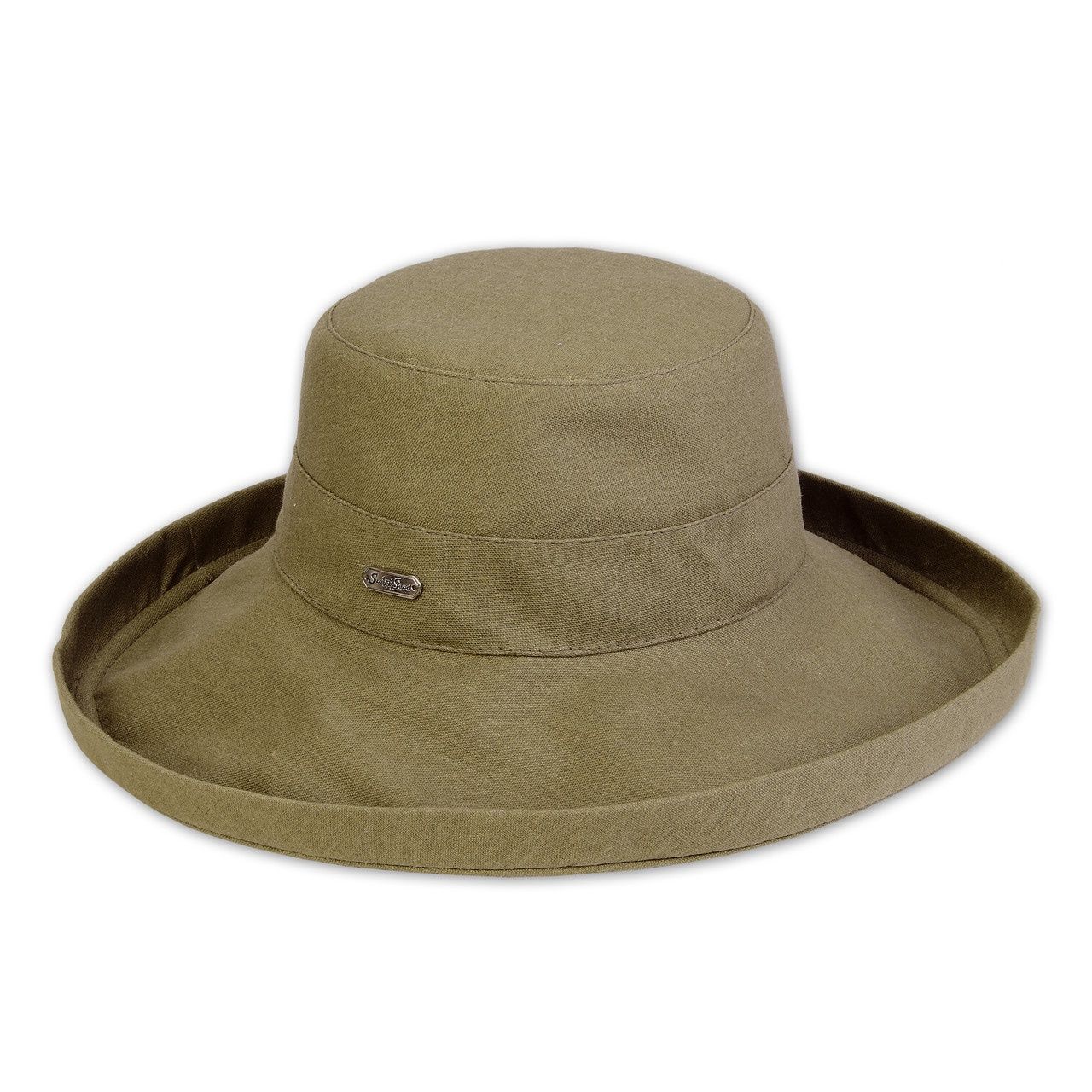 HH3169 | Linen Up Brim 3.5", Colour: Dark Green, Size: O/S