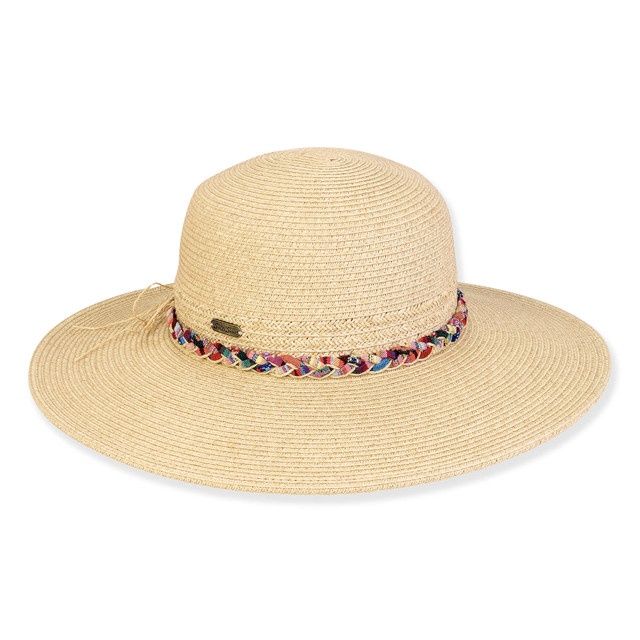 HH3208 | Paperbraid Floppy Brim 4", Colour: Ecru, Size: O/S