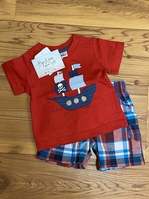 Pirate Ship Top with Shorts Set