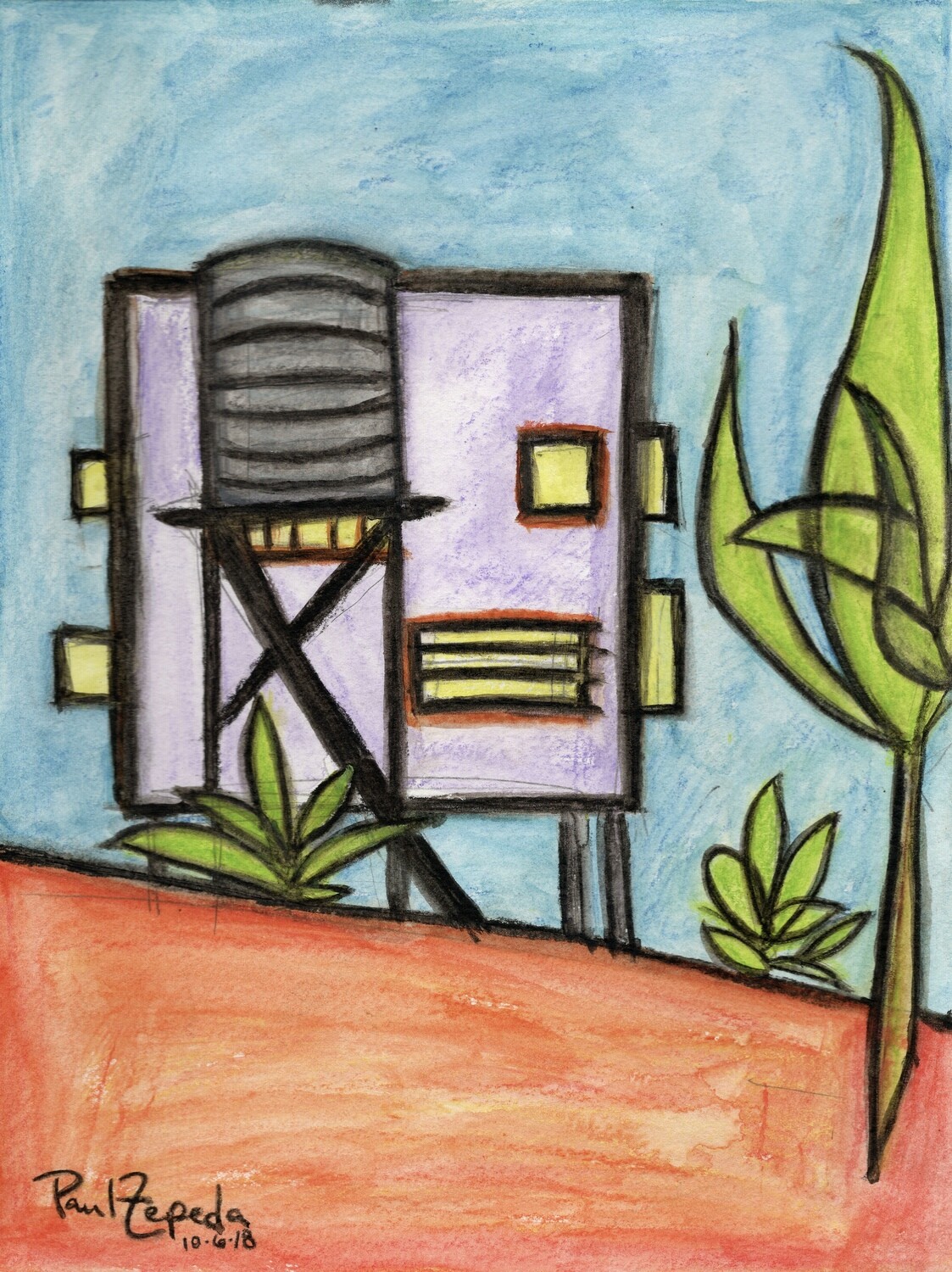 Modern House with Water Tank
