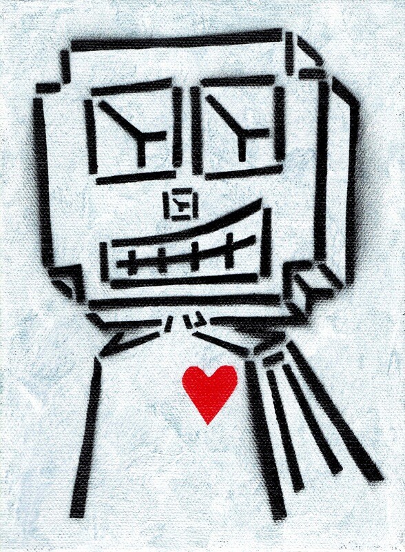 White Love Robot