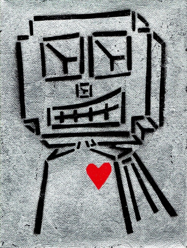 Silver Love Robot