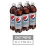 Diet Pepsi Cola, 710mL Bottles, 6 Pack Pepsi 6x710mL