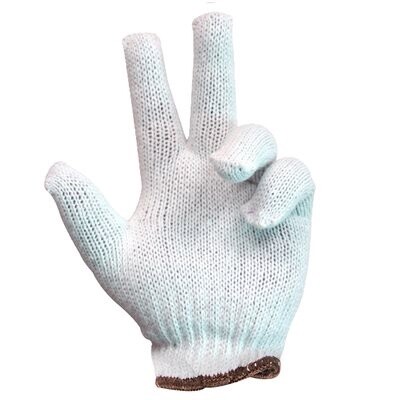 1dz. Knitted Poly/Cotton Gloves White (XL)