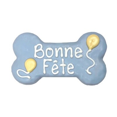 6&quot; Bonne Fête (Blue), Happy Bark-Day