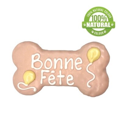 6&quot; Bonne fête Bone (Pink), Happy Bark-Day