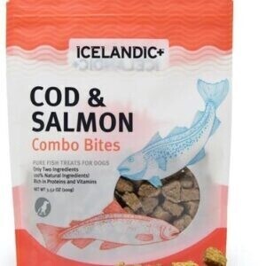 Icelandic+ Cod &amp; Salmon Combo Bites Fish Dog Treat 3.52-oz