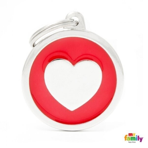 ID Tag Big Red Circle Heart