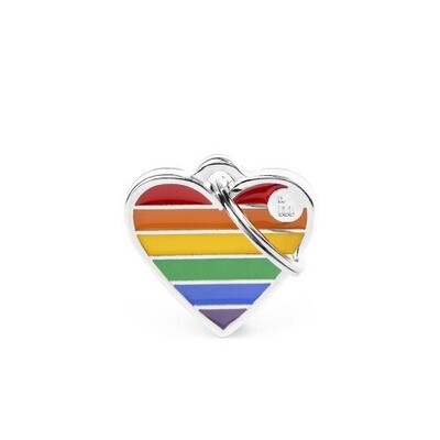 ID Tag Rainbow Small Heart