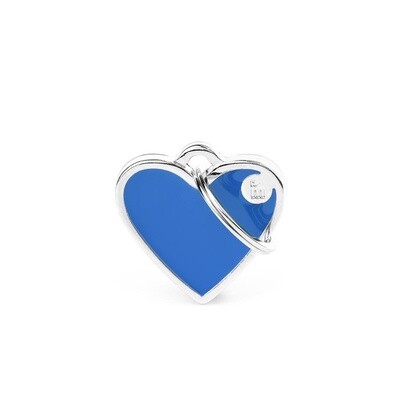 ID Tag Small Blue Heart