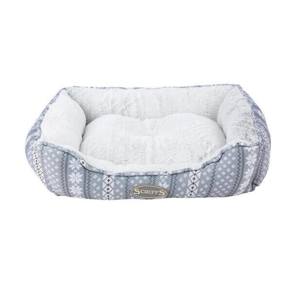 Medium Santa Paws Box Bed - Grey