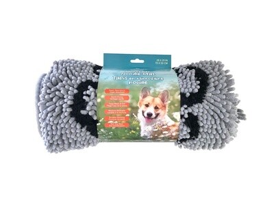Pampered Pooch Microfibre Noodle Mat Grey Small