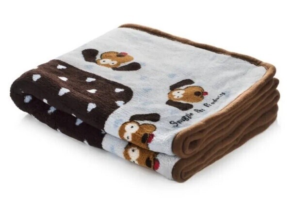 Smart Pet Love Snuggle Dog Blankets Brown/Blue