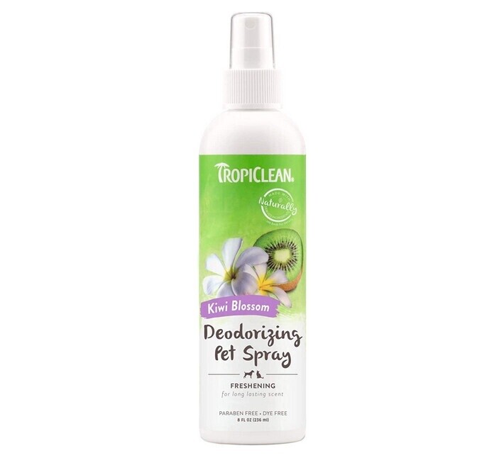 TropiClean Kiwi Blossom Deodorizing Spray for Pets, 8oz