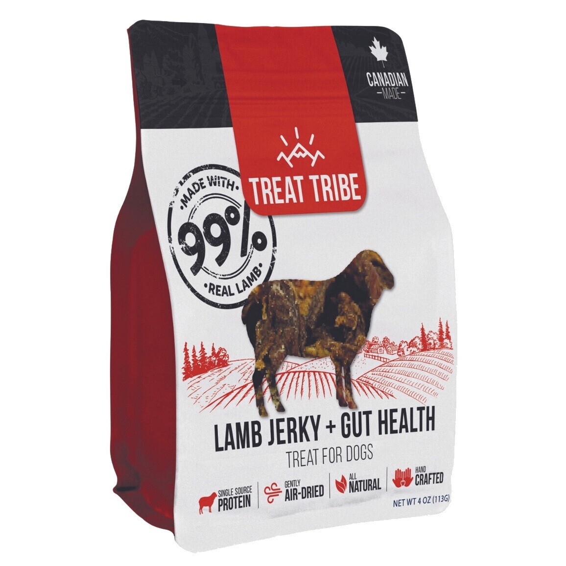 Treat Tribe Lamb Jerky plus Gut Health 3.5oz