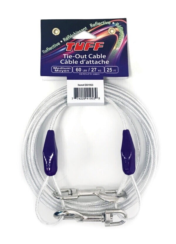 Tuff Reflective Tie-Out Cable Moyen
