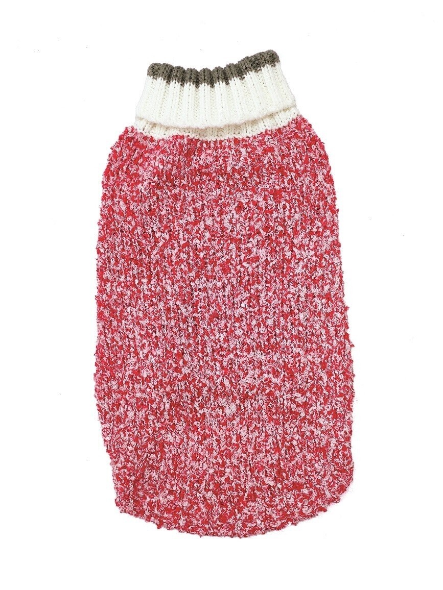 DOGGIE-Q Speckled Red Sweater