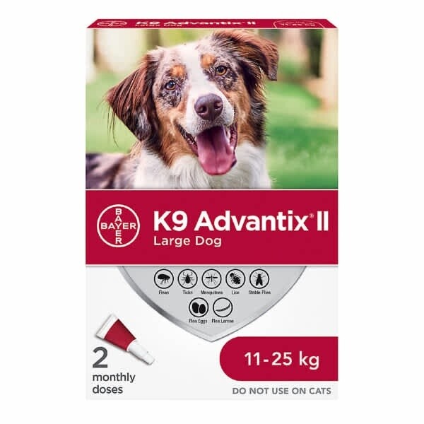 K9 Advantix® II Large Dog Flea & Tick Treatment - 11 to 25 kg