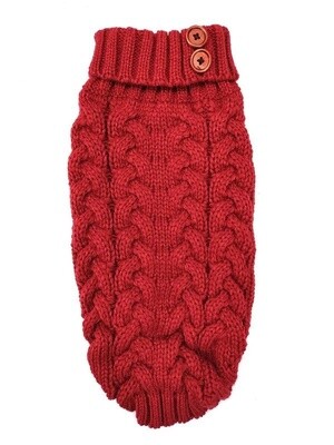 DOGGIE-Q Pull rouge en tricot double