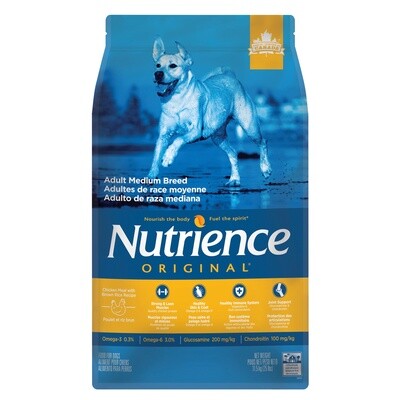 Nutrience Adult Medium Breed - Chicken Meal with Brown Rice Recipe - 11.5 kg (25 lbs)
