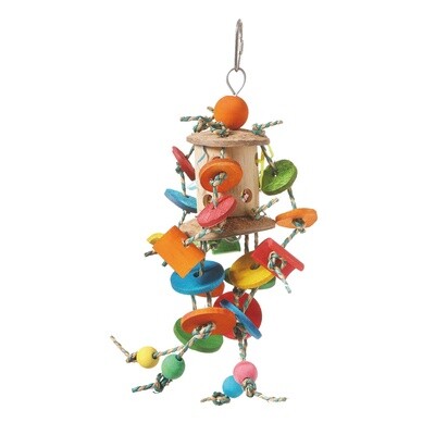 HARI SMART.PLAY Enrichment Parrot Toy - Coconut Merry-Go-Round