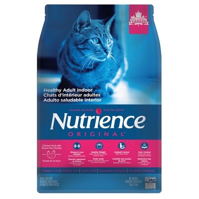 Nutrience Original Healthy Adult Indoor - Chicken Meal with Brown Rice Recipe - 5 kg (11 lbs)