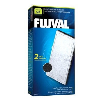 Cartouches de polyester/charbon pour filtre submersible Fluval U2