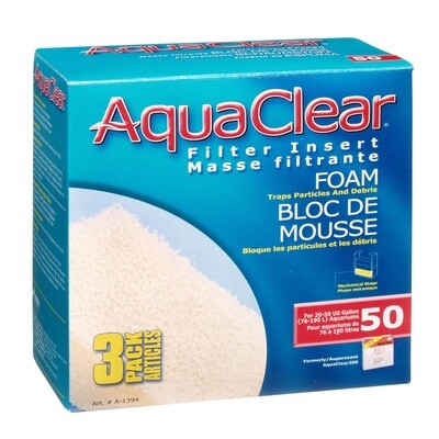 Bloc de mousse filtrante pour AquaClear 50/200, paquet de 3