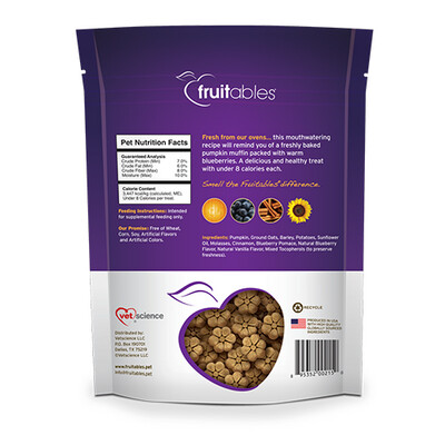Fruitables® Pumpkin & Blueberry Flavor Dog Treat 7 oz