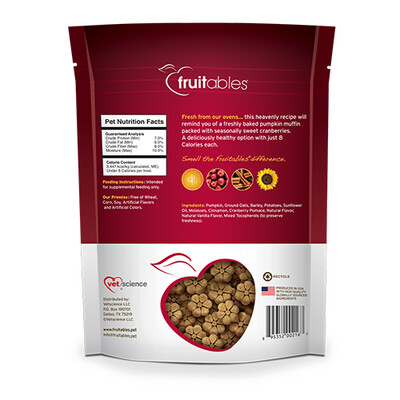 Fruitables® Pumpkin & Cranberry Flavor Dog Treat 7 oz