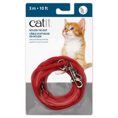 Catit Nylon Tie-out - Red - 3 m (10 ft)