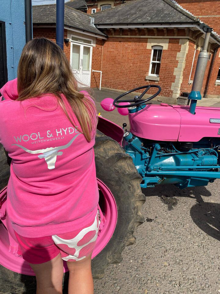 The Adcock Reflective Sweater In Pink