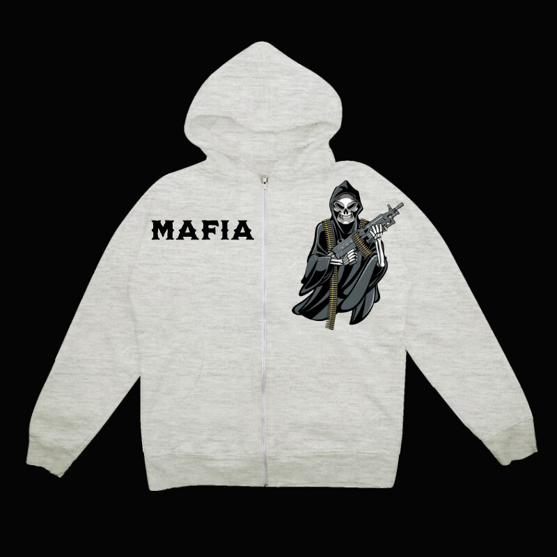 MAFIA ICE GREY HOODIE