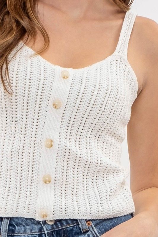 Leah Knit Button Down Cami