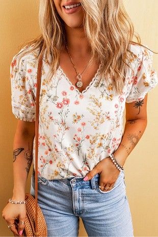 Delaney Floral Lace Blouse