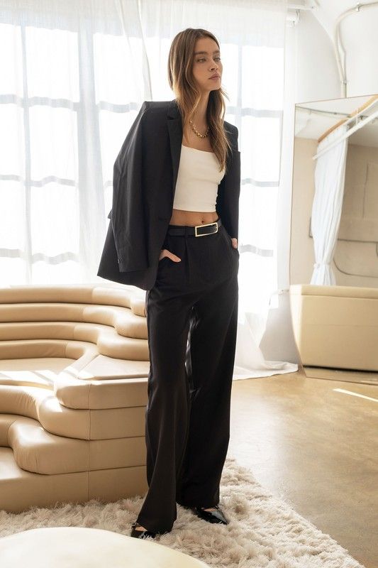 Rachel High Waisted Wide Leg Trousers