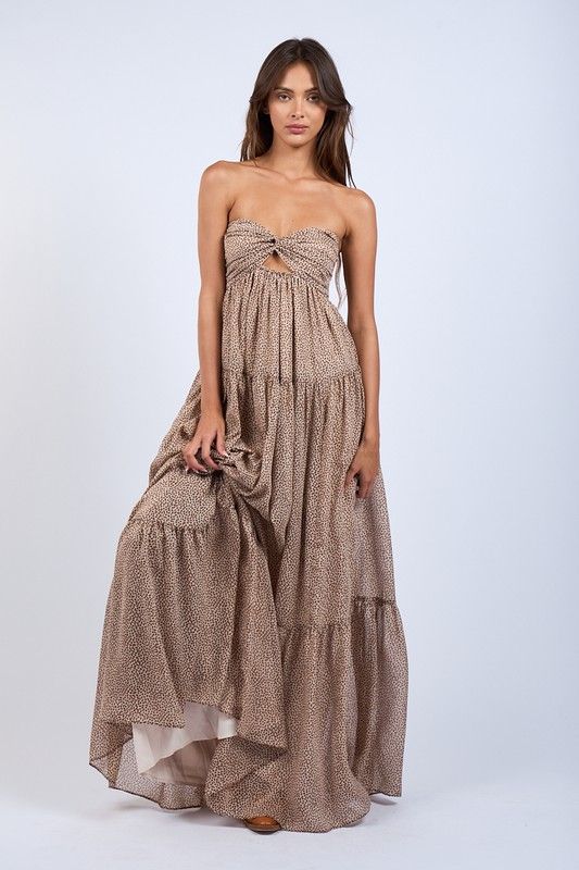 Sandy Ruched Maxi Dress