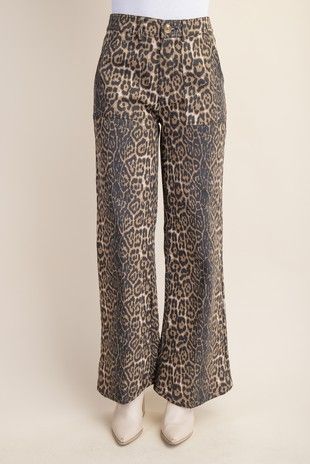 Jess Leopard Flared Pants