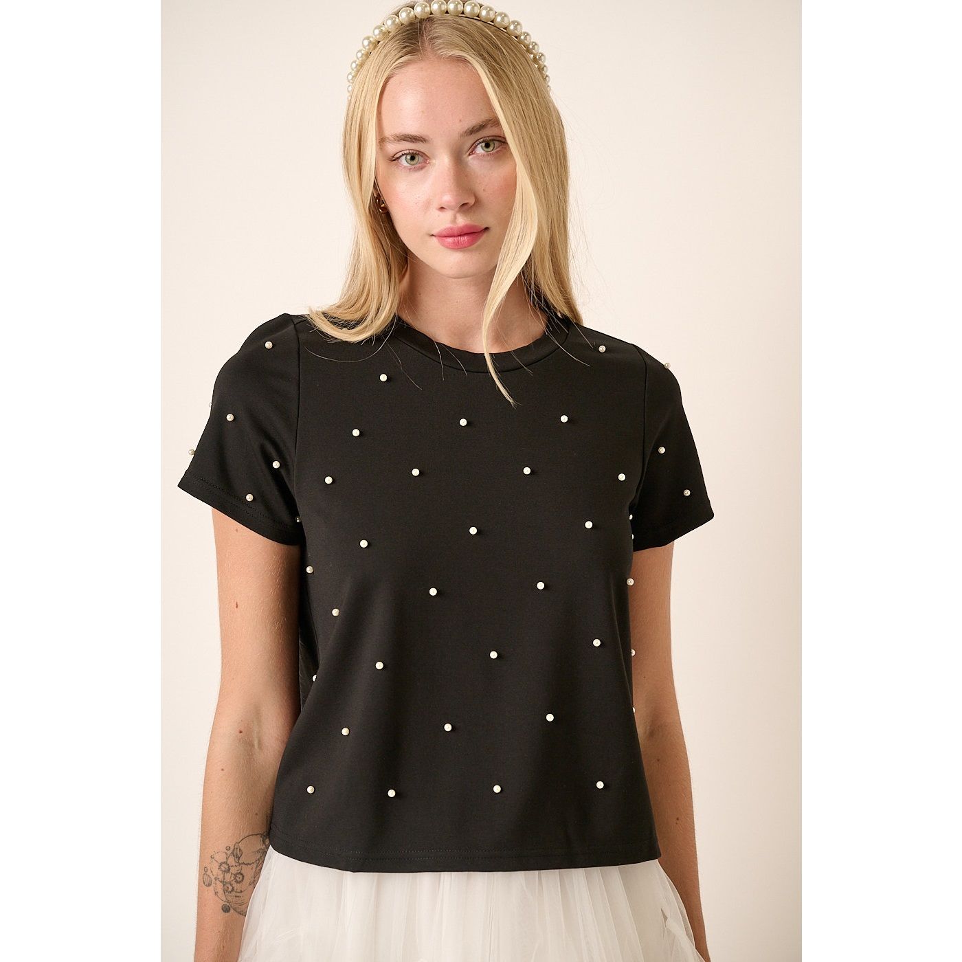 Jianna Pearl Short Sleeved Top