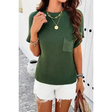 Elissa Knit Short Sleeved Sweater