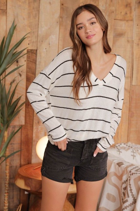 SALE Nova V Neck Long Sleeve