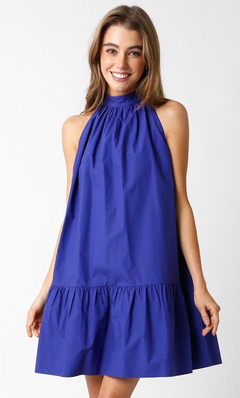 Patty High Neck Short Dress